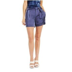 2/$25 3/$30NWT Macy's International Concepts I.N.C. Navy Blue Belted Shorts Sz16